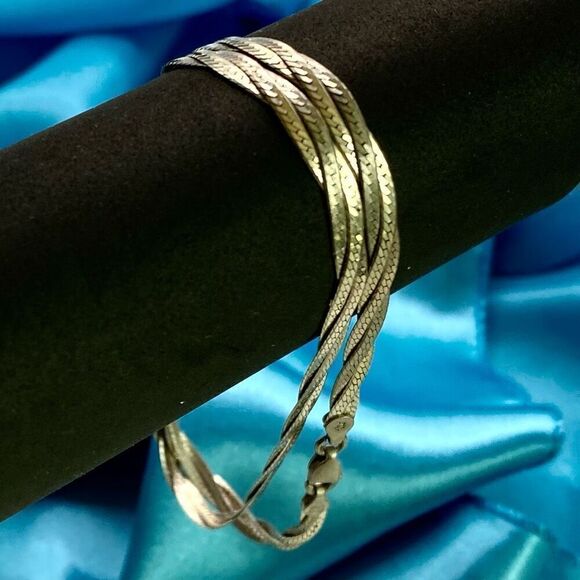 ARA Stunning Sterling 925 Silver 3-Strand Necklace - Picture 4 of 8